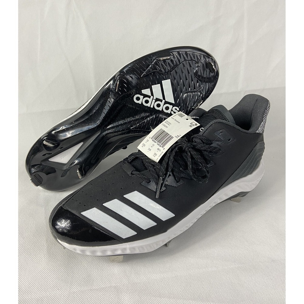 Adidas Icon Bounce Metal Baseball Cleats Black AQ0154 Men's Size 14